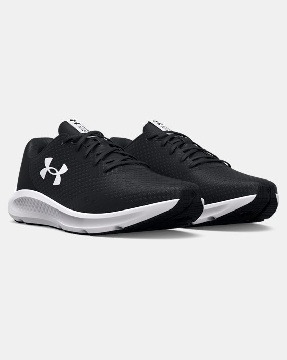 Women's UA Charged Pursuit 3 Wide (D) Running Shoes, Black, pdpMainDesktop image number 3